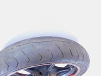 Yamaha Road Star Warrior 1700 XV1700 Black Front Wheel Rim & Tire -Slightly Bent - C3 Cycle