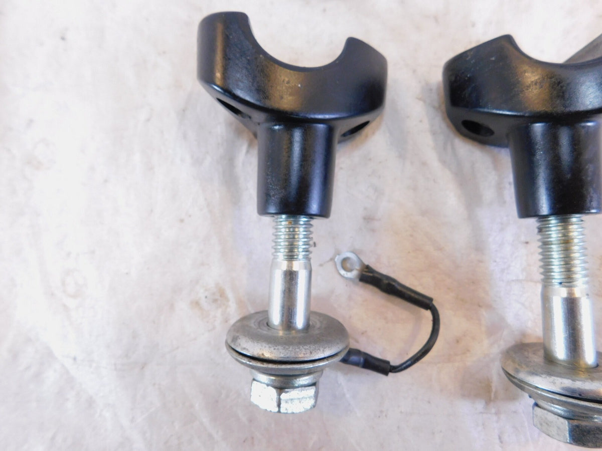 Harley Davidson Sportster 883 & 1200 & Dyna Black Handlebar Bar Riser Clamps - C3 Cycle