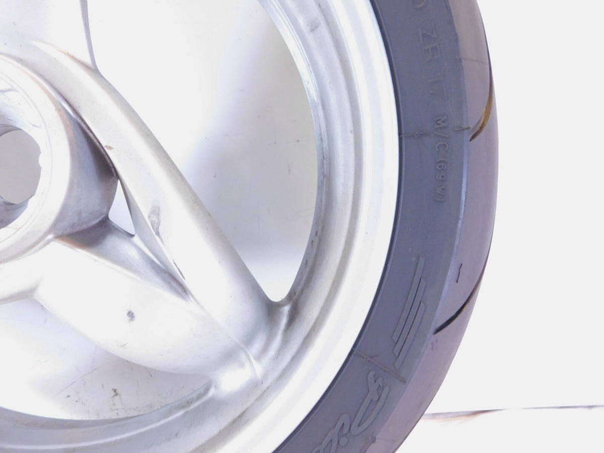 2001-2005 BMW F650CS F650 CS Scarver Silver Rear Rim Wheel & Tire - 36317681009 - C3 Cycle