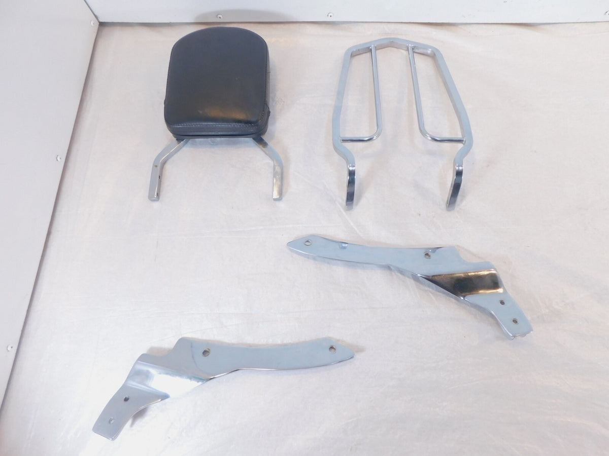 Yamaha V-Star 650 XVS650 Custom Rear Passenger Sissy Bar Backrest & Luggage Rack - C3 Cycle