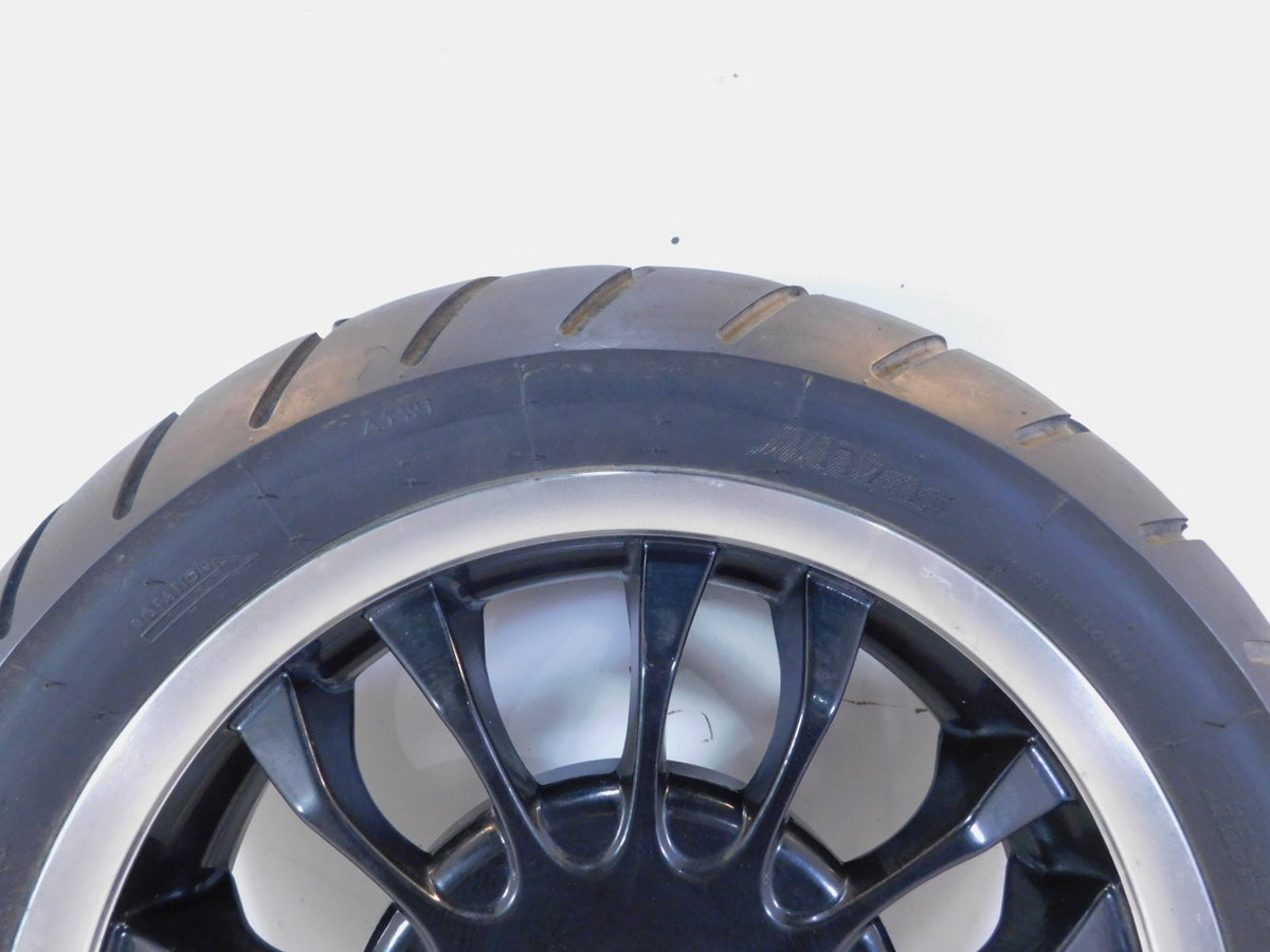 Piaggio Vespa Sprint 50 125 150 Black Spoked Rear Wheel Rim w/ Tire 12x3 - C3 Cycle