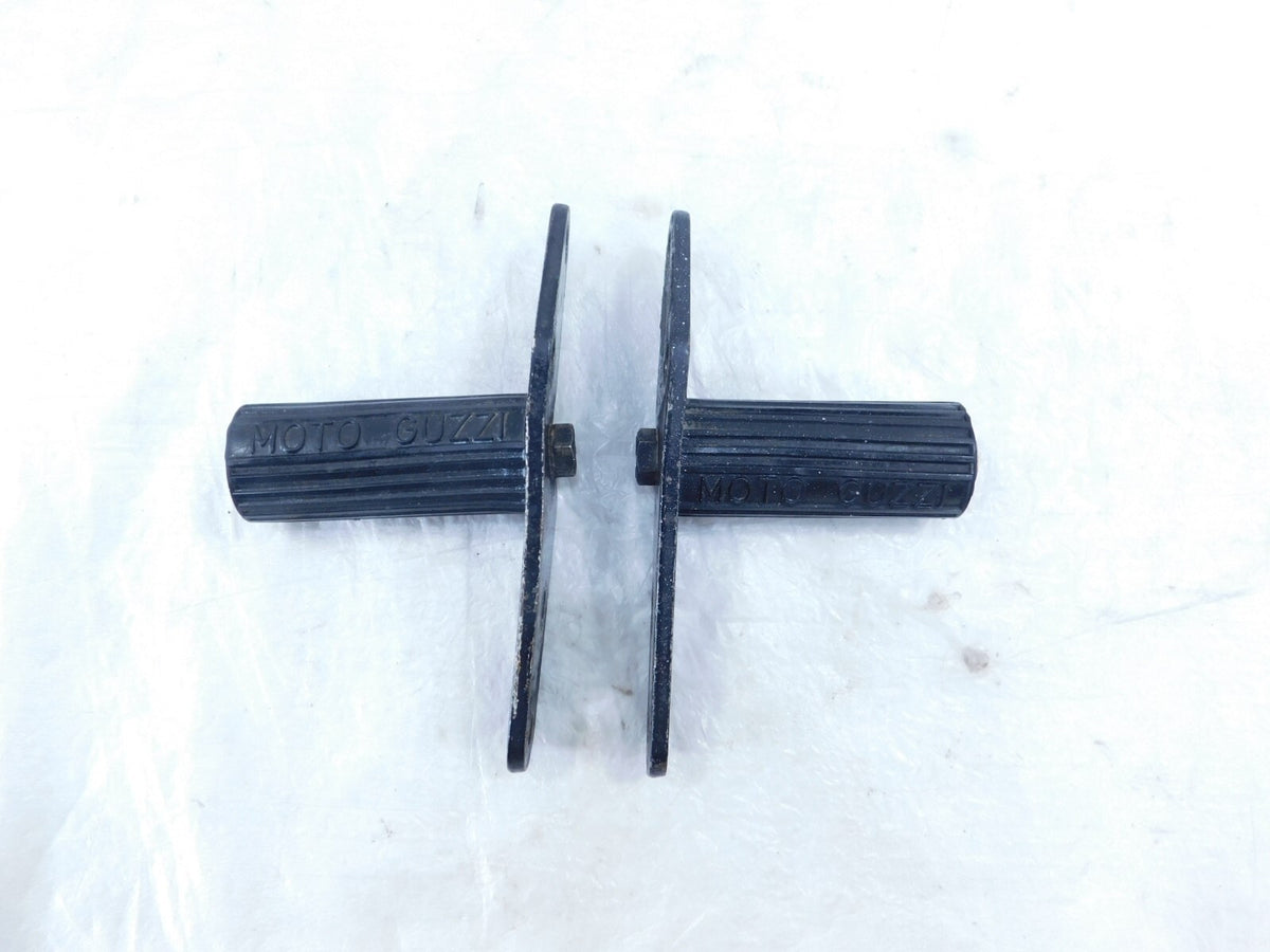 1976 76 Moto Guzzi Convert I V1000 Left/Right Rear Passenger Footrest Foot Pegs - C3 Cycle