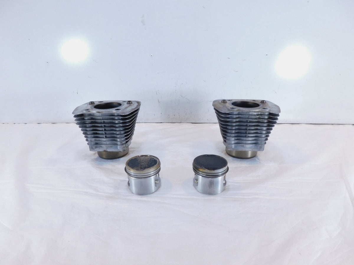 Pair Harley Davidson Sportster 883 Silver Engine Cylinder Barrel Jugs w/ Pistons - C3 Cycle