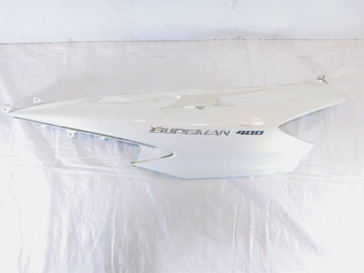 2009-2012 Suzuki Burgman 400 AN400 White Left Side Seat Cover Fairing Cowl Panel - C3 Cycle