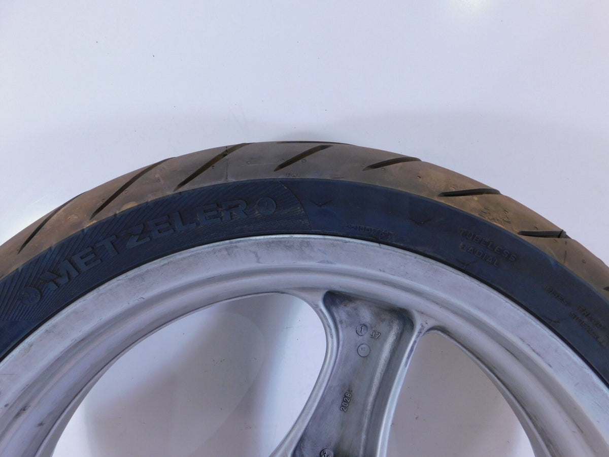 BMW K1 K1100LT R1100R R1100RT R1100RS & R850R Cast Silver Rear Wheel Rim & Tire - C3 Cycle