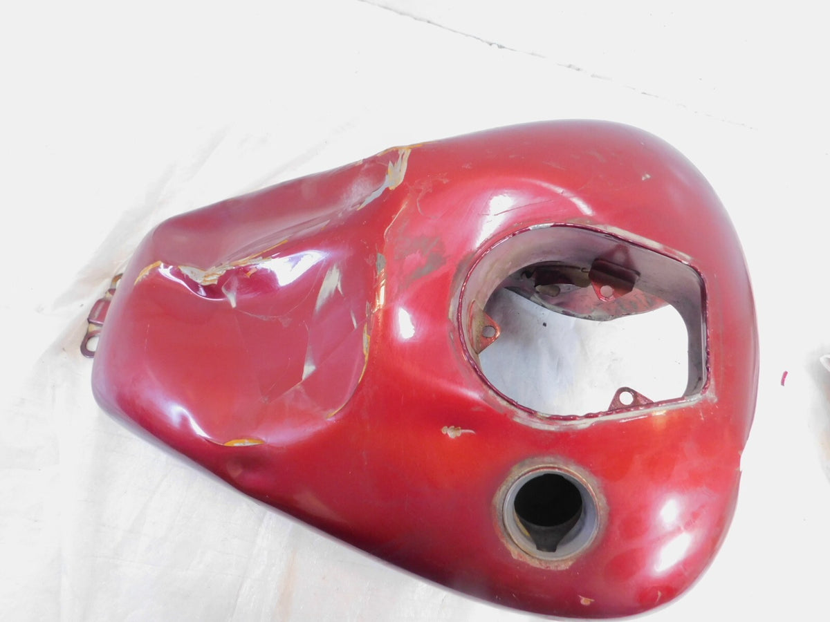 1986-1995 Suzuki Savage 650 LS650 Red Gas Petrol Fuel Tank Reservoir - for parts - C3 Cycle