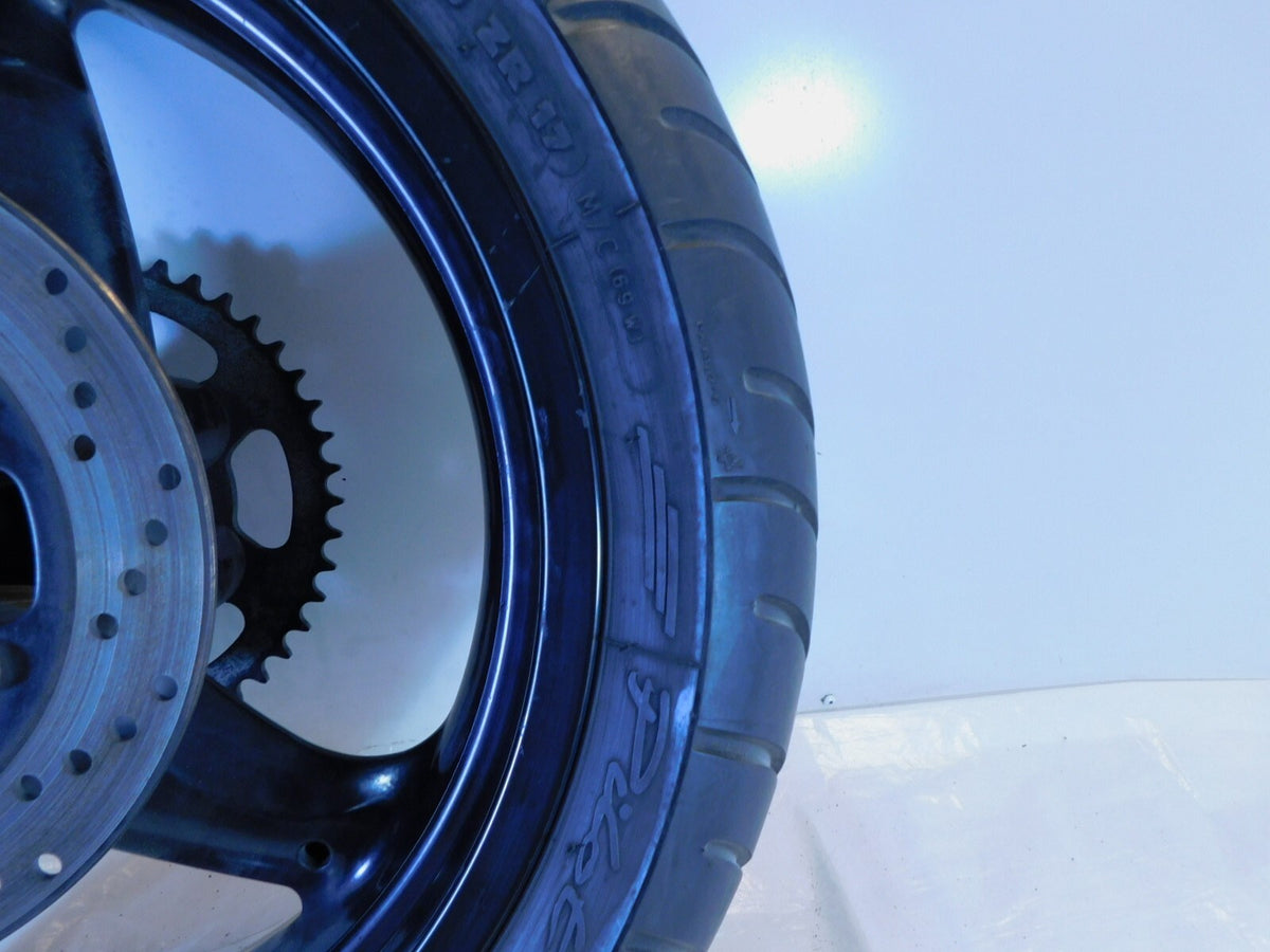 2002 & 2003 Ducati Monster 620 750 & 800 Black Rear Wheel Rim & Tire - Straight - C3 Cycle