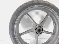2006-2016 Triumph Daytona 675 Spoked Front Wheel Rim & Tire 3.5" x 17" - Cracked - C3 Cycle