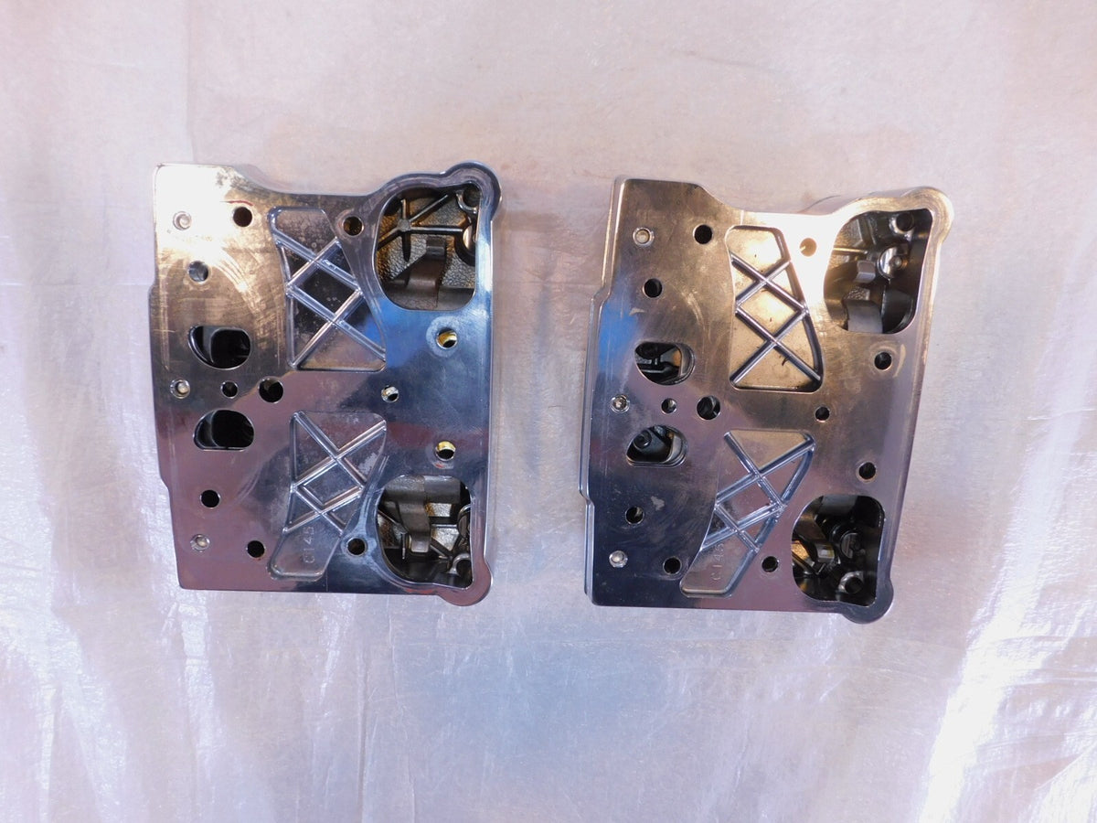 Harley Road King Dyna & Softail Chrome Cylinder Head Top Rocker Boxes & Arms - C3 Cycle