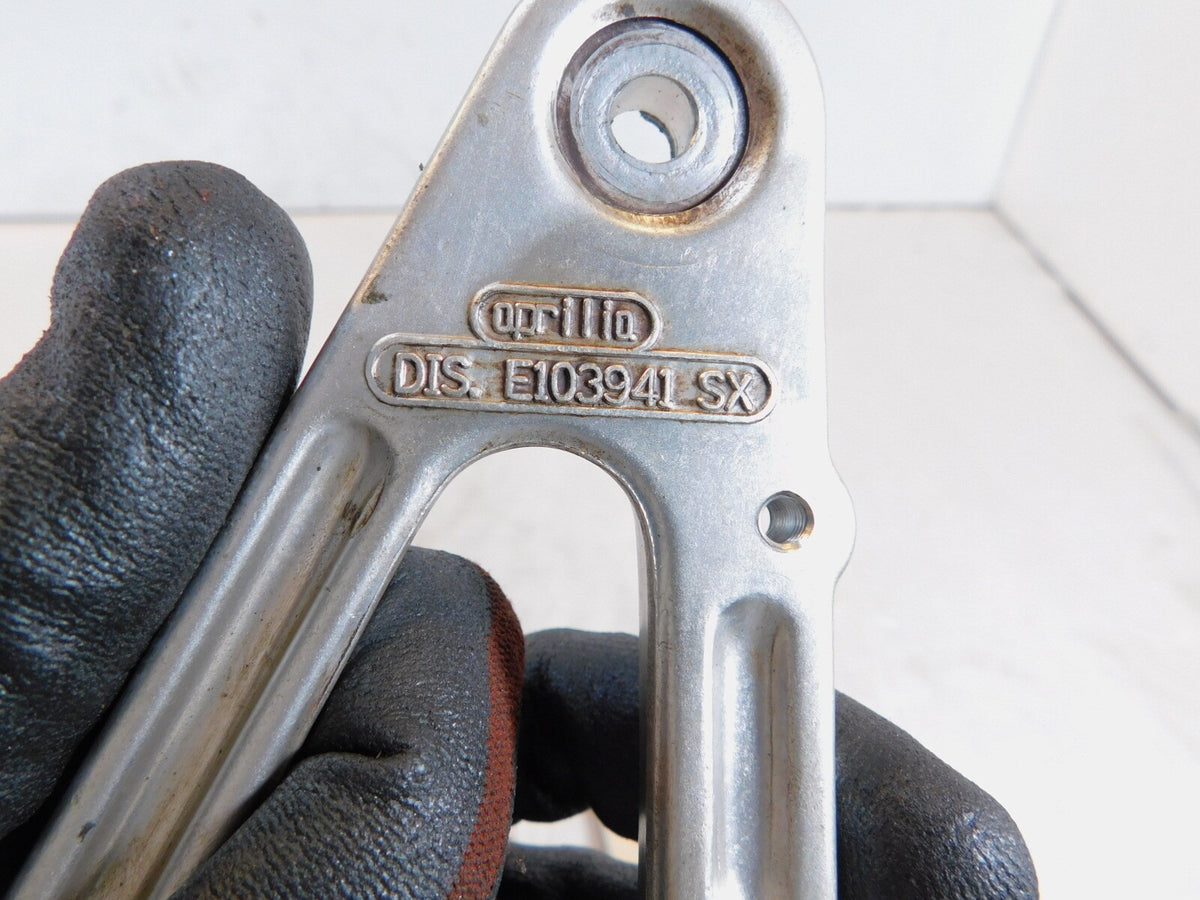 2000-2003 Aprilia SL1000 Falco Front Silver Left/Right Footrest Foot Peg Mounts - C3 Cycle