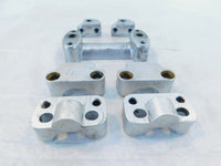 2001 01 KTM 640 LC4 Silver Handlebar Holder Clamp Brackets & Riser Inserts - C3 Cycle