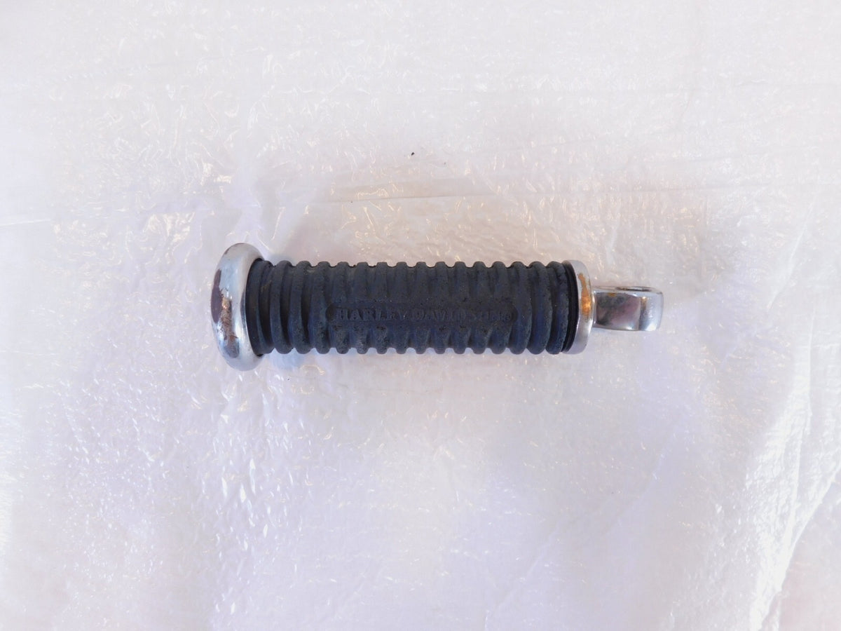 Harley Touring FXR Dyna Sportster & Softail Single Black Rubber Footpeg Footrest - C3 Cycle