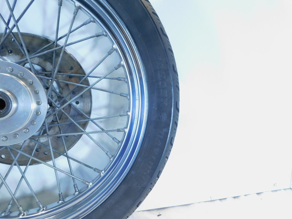 Harley Davidson XLH Sportster 883 1000 & 1200 19" Spoked Front Wheel Rim Rotor - C3 Cycle
