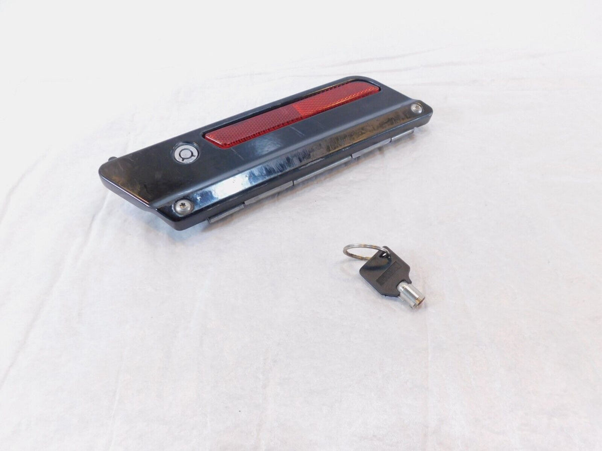 Kawasaki Vulcan 1500 VN1500 Classic Black Left Saddlebag Latch Cover & Key - C3 Cycle