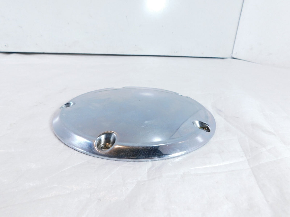 Harley Davidson Twin Cam Dyna & Softail Left Engine Chrome Derby Clutch Cover - C3 Cycle