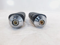 Pair Harley Touring Dyna Sportster & Softail Chrome & Rubber Footpeg Footrests - C3 Cycle