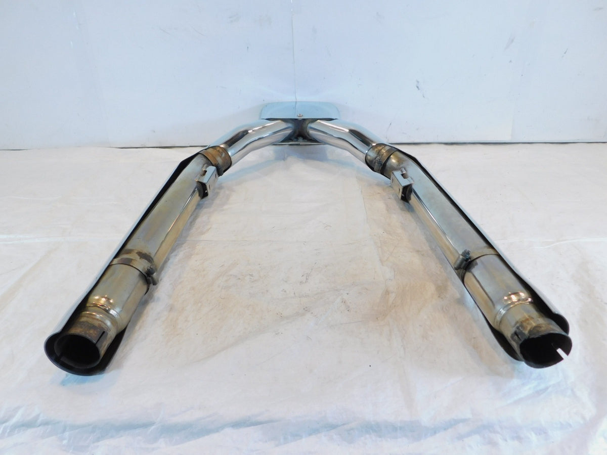 Harley Road King & Electra Glide Cobra 2 into 1 Slip On Exhaust Pipe Mufflers - C3 Cycle