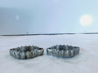(2) Yamaha XS750 Special XS850 Exhaust Header Pipe Nut Ring Flange Mounts