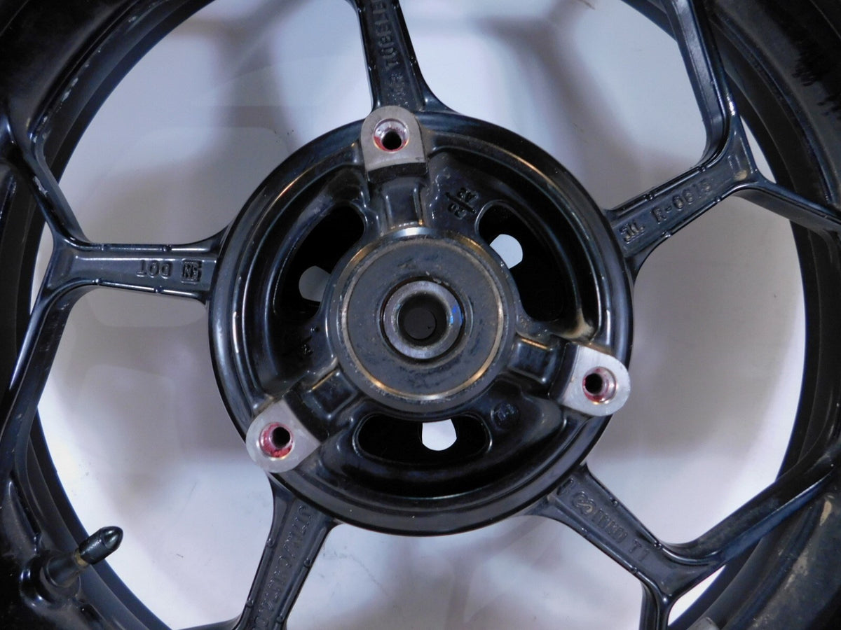 2013-2017 Kawasaki Ninja 300 EX300 Black Back Rear Wheel Rim w/ Cush Hub - C3 Cycle