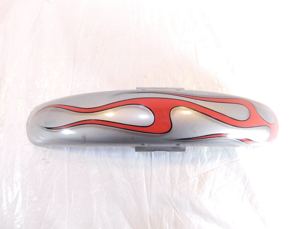 Harley Davidson Sportster 883 & 1200 & Dyna Flames Red Front Wheel Cover Fender - C3 Cycle