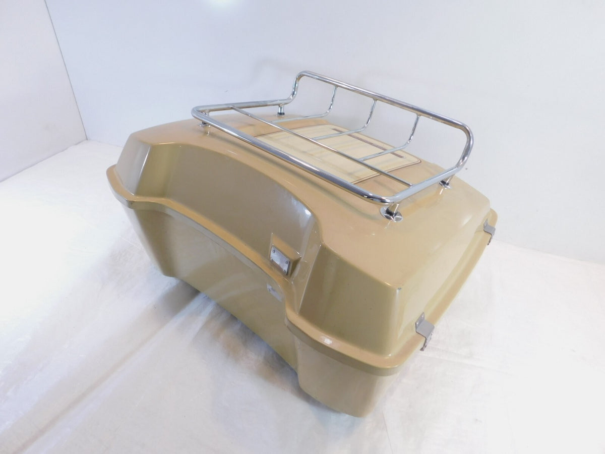 1984 84 Harley Davidson Tour & Electra Glide Tan Luggage Top Box Case & Lid - C3 Cycle