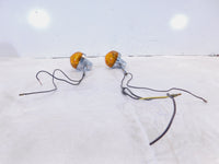 1977 77 Honda CB550 CB550K 550 Chrome Rear Turn Signal Indicator Flasher Lights - C3 Cycle