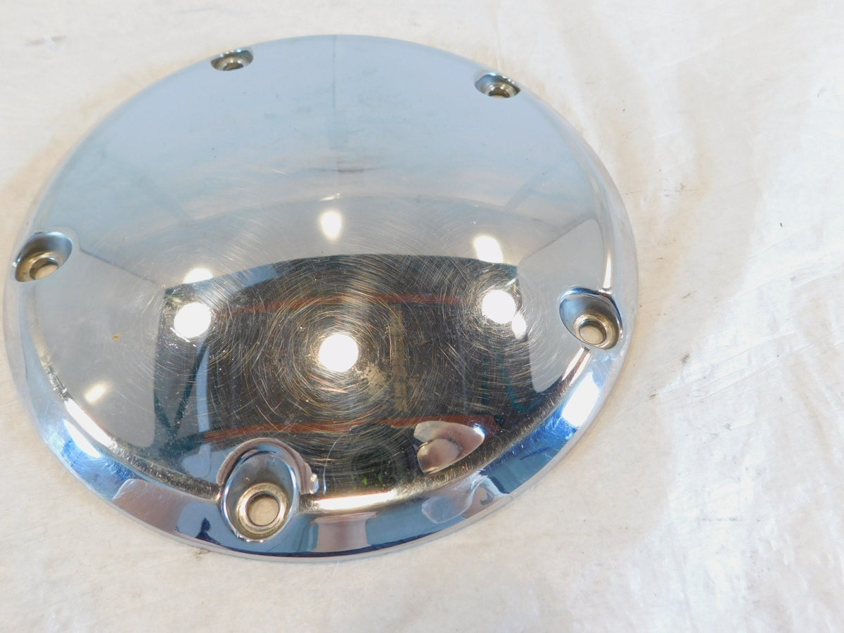 Harley Davidson Twin Cam Dyna & Softail Left Engine Chrome Derby Clutch Cover - C3 Cycle