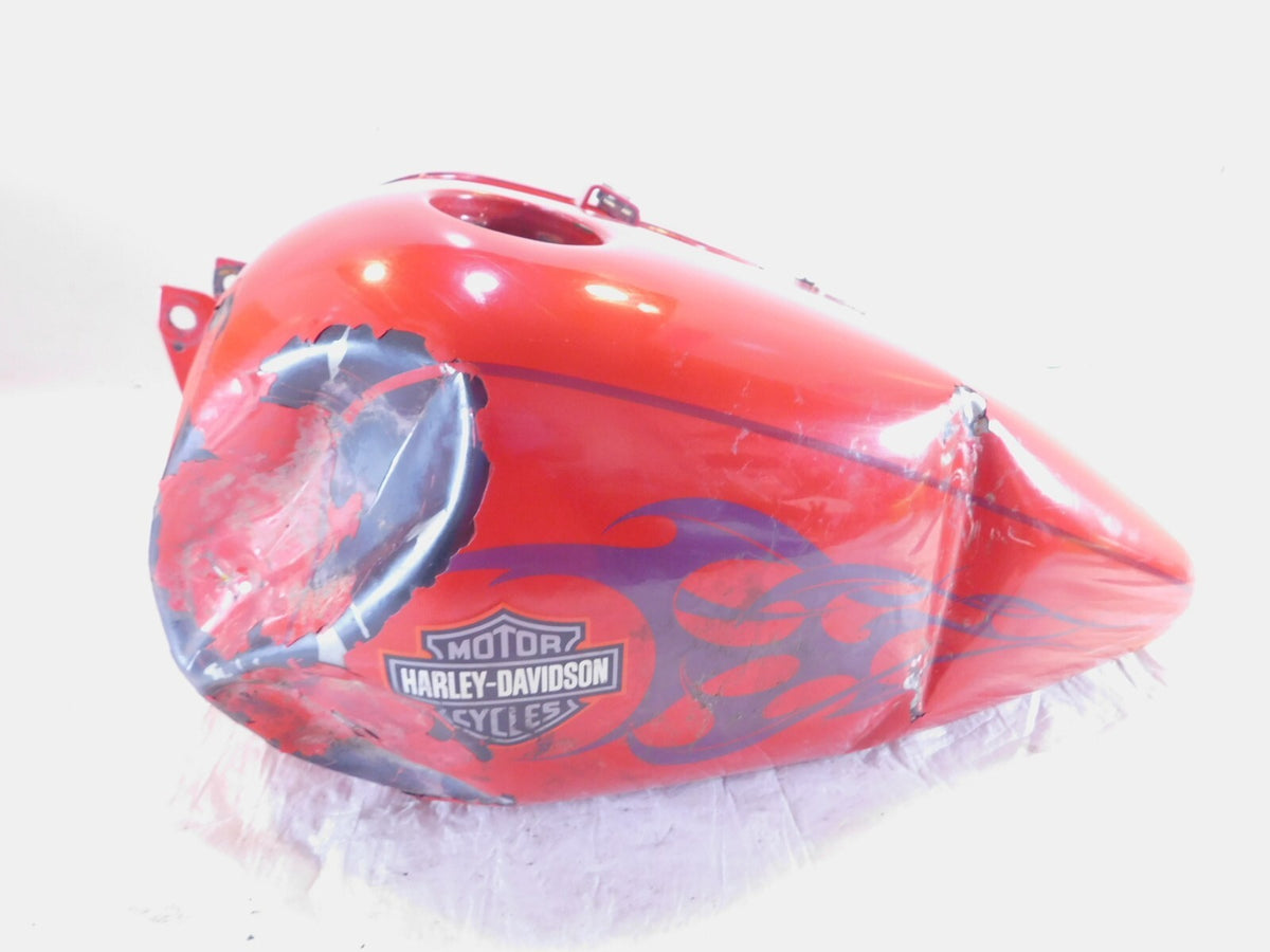 2002 Harley Davidson Dyna FXDWG Wide Glide Red Fuel Gas Petrol Tank - Dented - C3 Cycle
