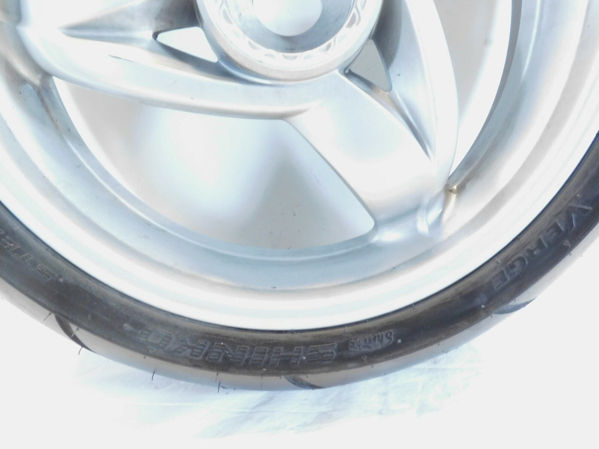2001 2002 2003 2004 2005 BMW F650CS Silver Rear Wheel Rim & Tire - 36317681009 - C3 Cycle
