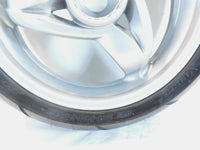 2001 2002 2003 2004 2005 BMW F650CS Silver Rear Wheel Rim & Tire - 36317681009 - C3 Cycle