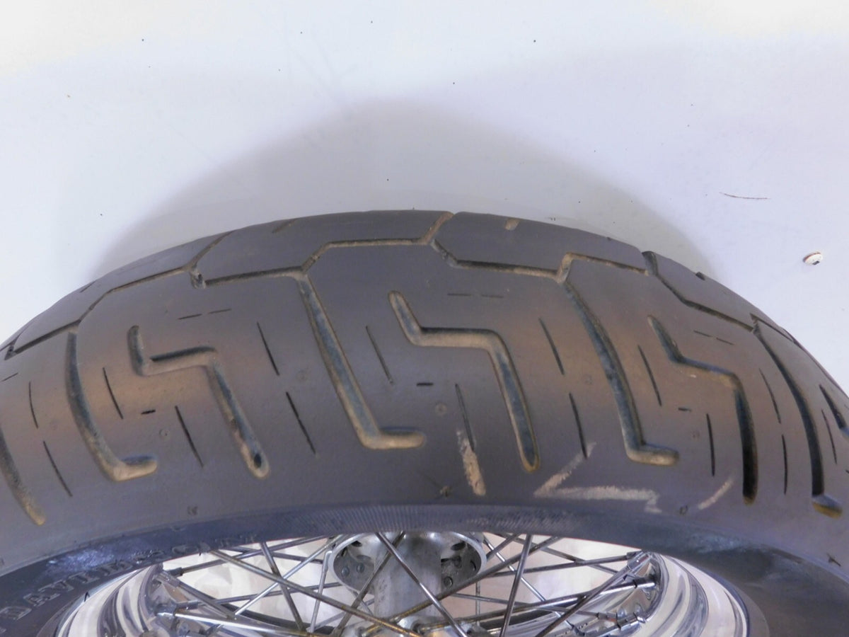 Harley Davidson Sportster 883 & 1200 Laced Rear Chrome Wheel Rim & Tire & Rotor - C3 Cycle