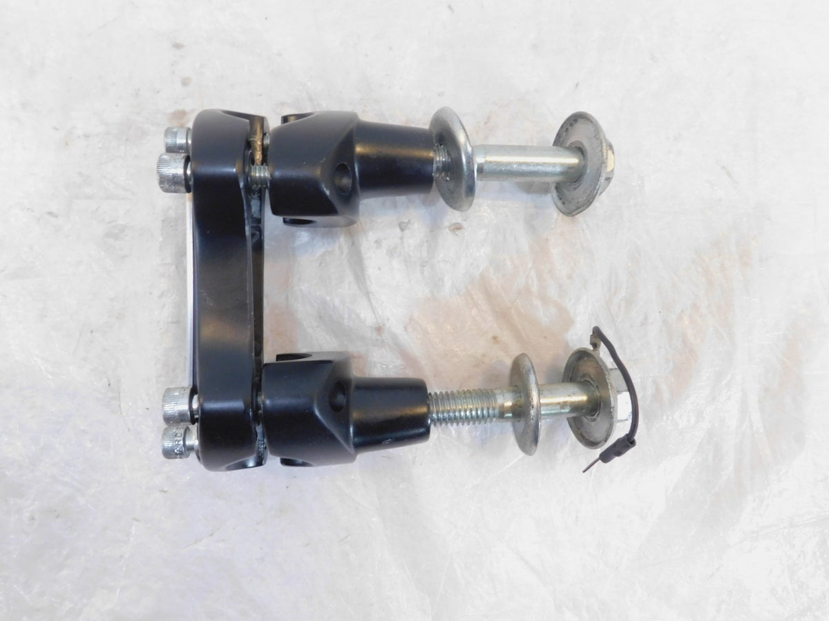 Harley Davidson Sportster 883 Black 100th Anniversary Handlebar Bar Riser Clamps - C3 Cycle