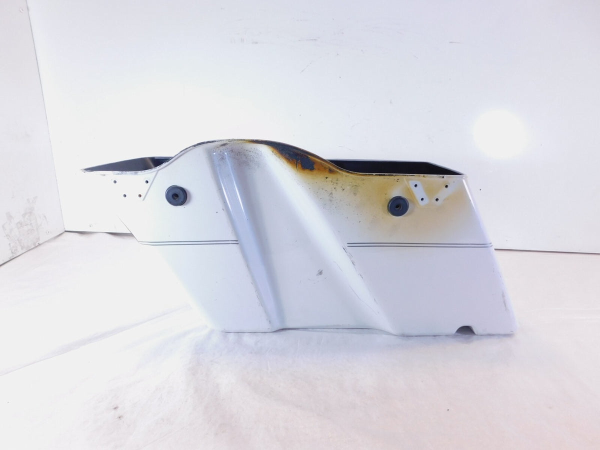 Harley Davidson Road King Street & Electra Glide White Right Saddlebag Bottom - C3 Cycle