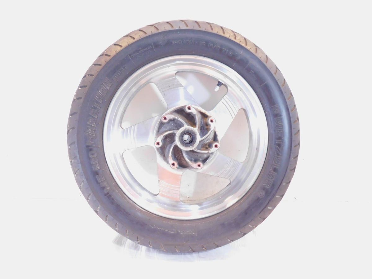 2001-03 Kawasaki Vulcan 1500 VN1500 Nomad FI Front Cast Wheel Rim & Tire 18"x3" - C3 Cycle