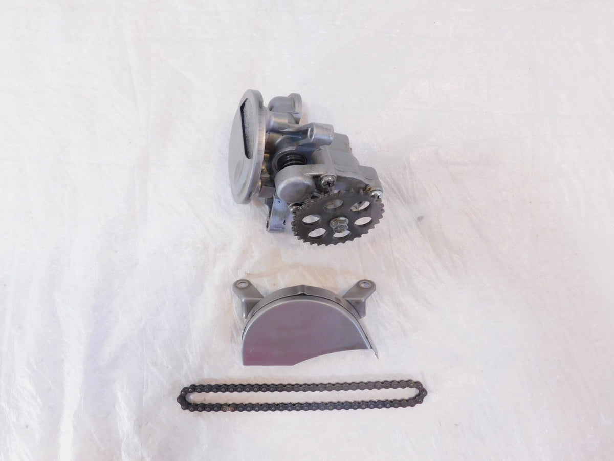 82-83 Yamaha XJ750 Maxim 750 Engine Motor Oil Pump, Sprocket Gear Chain & Guard - C3 Cycle