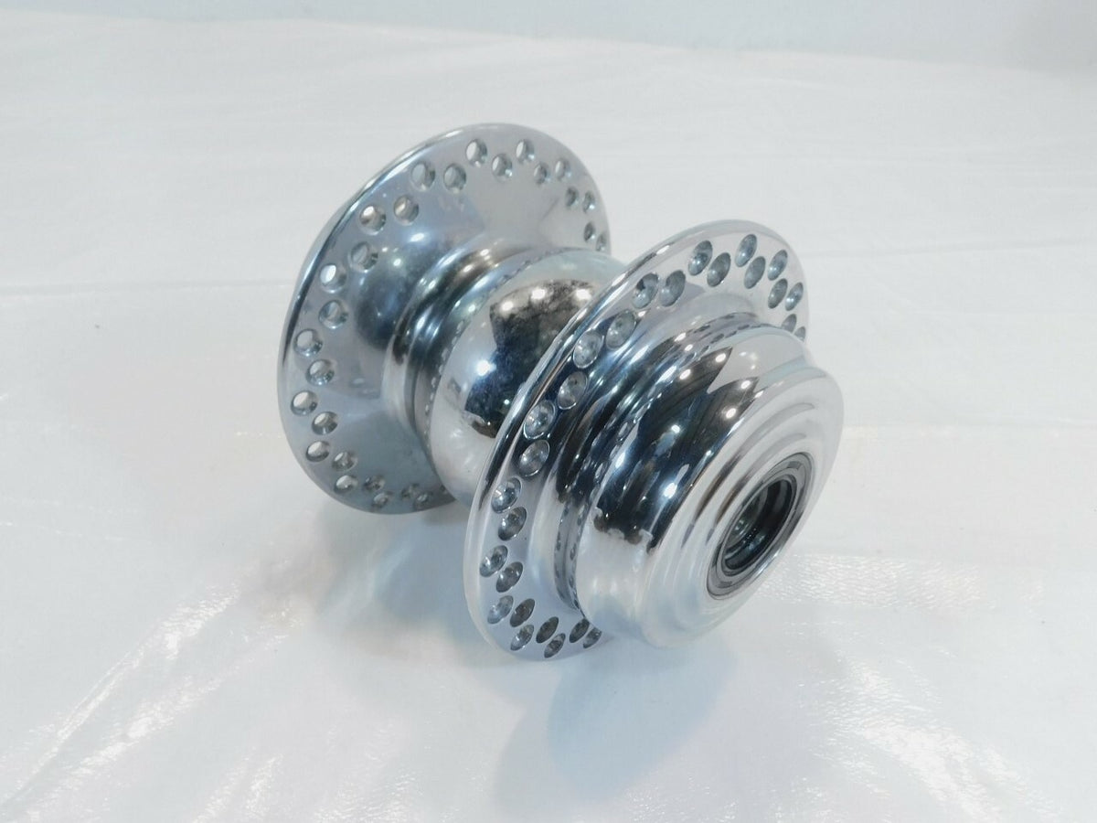 Harley Davidson Softail & Dyna Wide Glide Custom Chrome Laced Front Wheel Hub - C3 Cycle