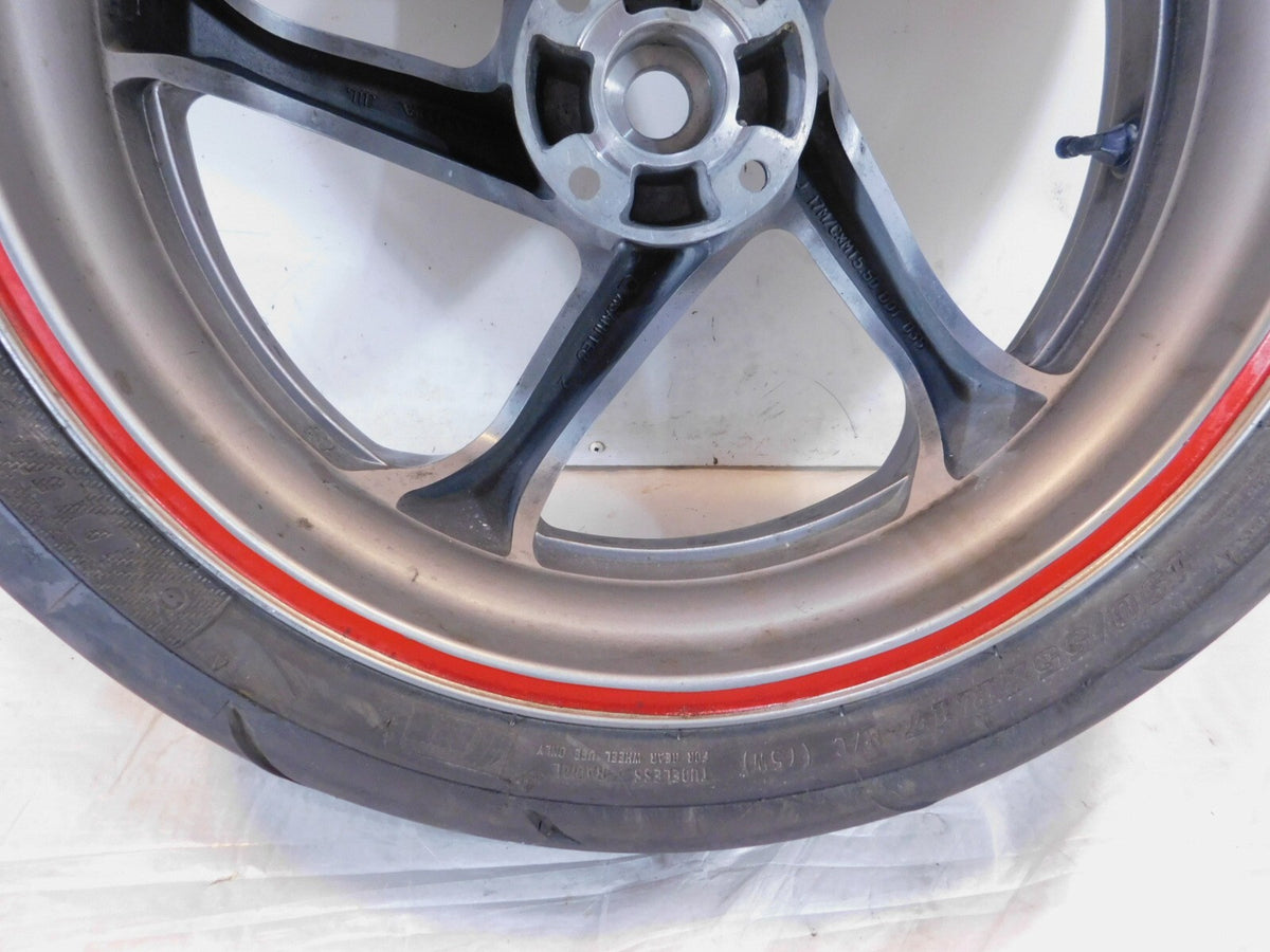 2004-2008 Honda Interceptor 800 VFR800 VFR800A ABS Silver Rear Wheel Rim & Tire - C3 Cycle