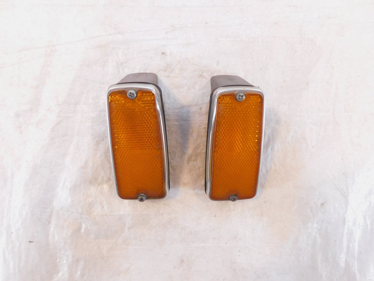 1982 82 Yamaha XJ750 Maxim 750 Front Left/Right Side Frame Orange Reflectors - C3 Cycle