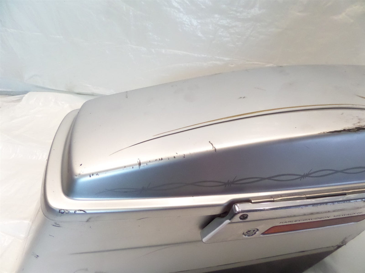 Harley Davidson Road King Electra Glide 100th Anniversary Silver Right Saddlebag