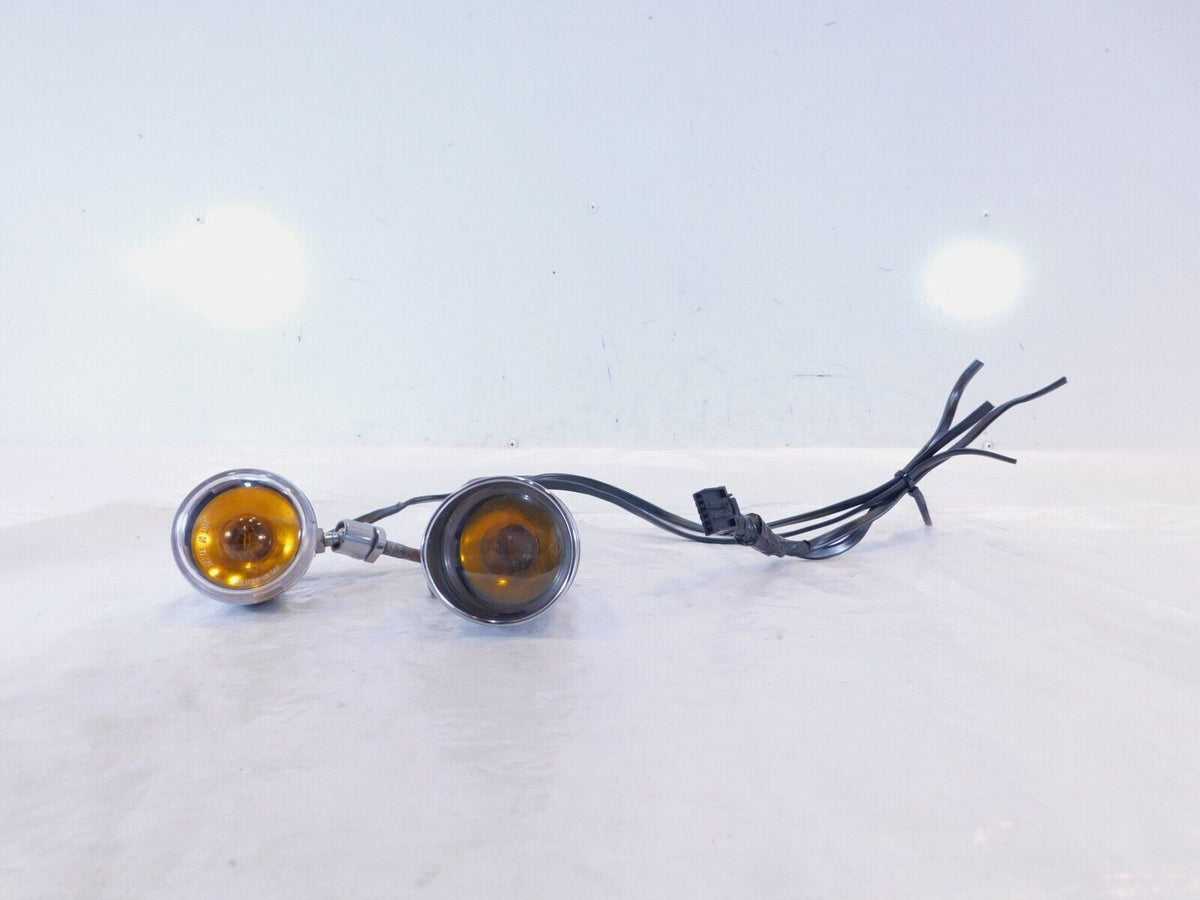 Harley Davidson Chrome Sportster Softail Dyna V-Rod Front Turn Signal Indicators - C3 Cycle