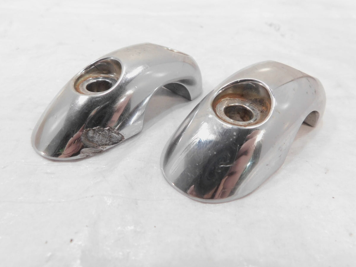 Harley Davison VRSCR Street Rod Chrome Left Right Handlebar Riser Clamp Caps - C3 Cycle