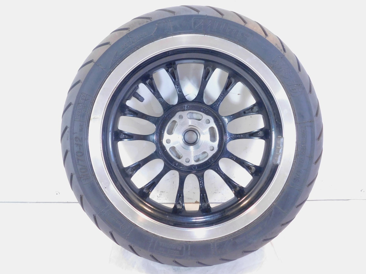 Piaggio Vespa Sprint 50 125 150 Black Spoked Front Wheel Rim w/ Tire 12x3 - C3 Cycle