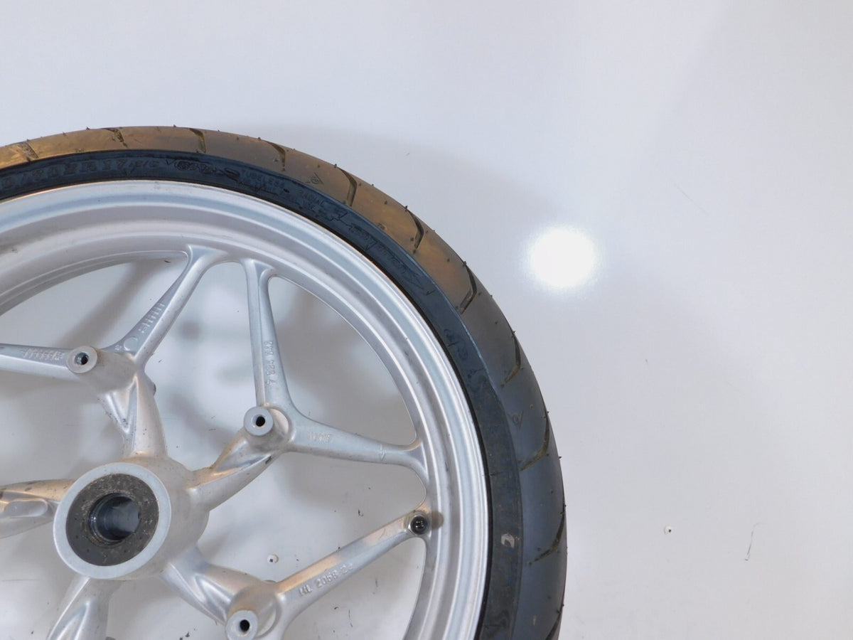 2006-2013 BMW F800ST F800 ST Silver Cast Front Wheel Rim & Tire - 36317682013 - C3 Cycle