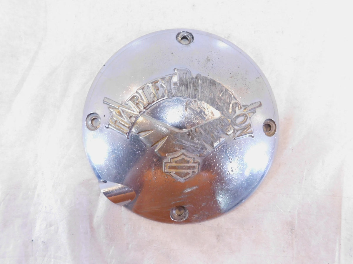 Harley Davidson Logo Sportster 1200 Custom Left Engine Motor Clutch Derby Cover - C3 Cycle