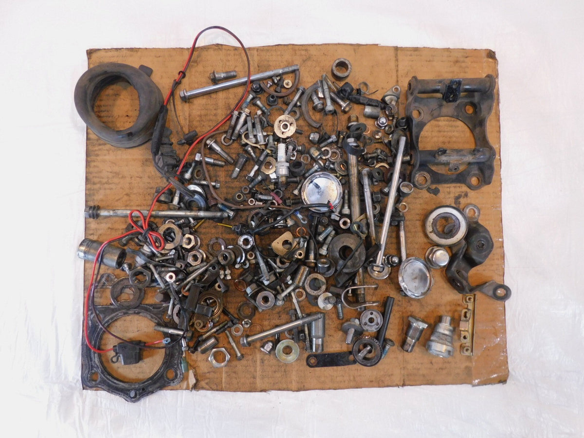 1986 86 Yamaha Virago 1100 XV1100 Misc Nut Bolt Bracket Hardware Parts Box Lot - C3 Cycle