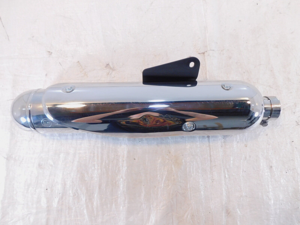 Royal Enfield Meteor 350 Euro 5 Chrome Rear Exhaust System Muffler Pipe & Shield - C3 Cycle