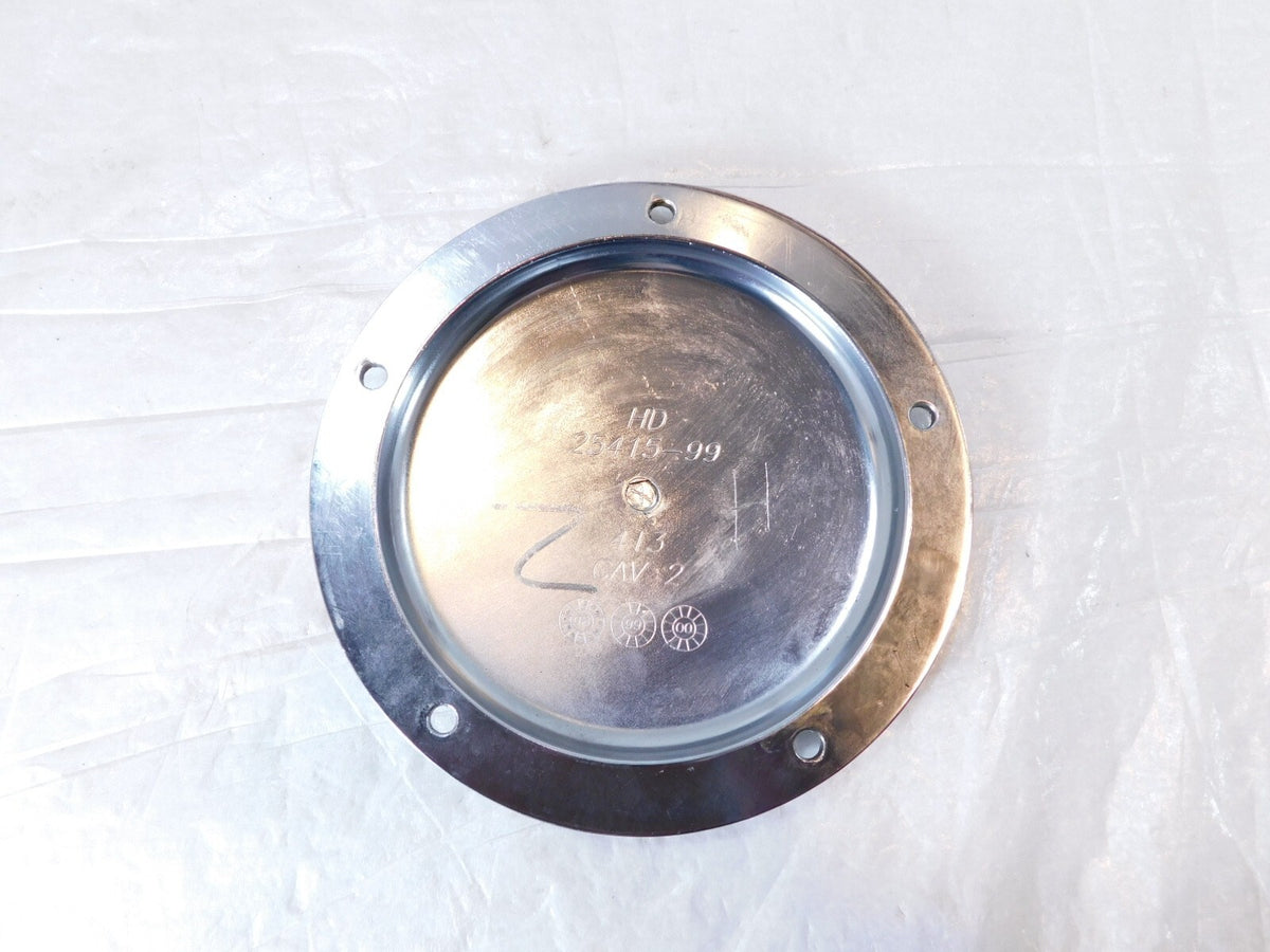 Harley Davidson Twin Cam Dyna & Softail Left Engine Chrome Derby Clutch Cover - C3 Cycle