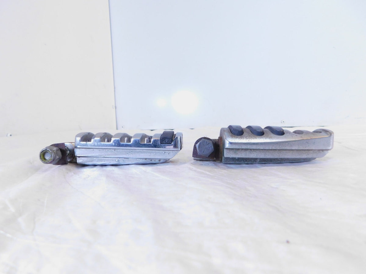 Harley Davidson FXR Softail Dyna & Sportster Chrome & Rubber Footpeg Footrests - C3 Cycle