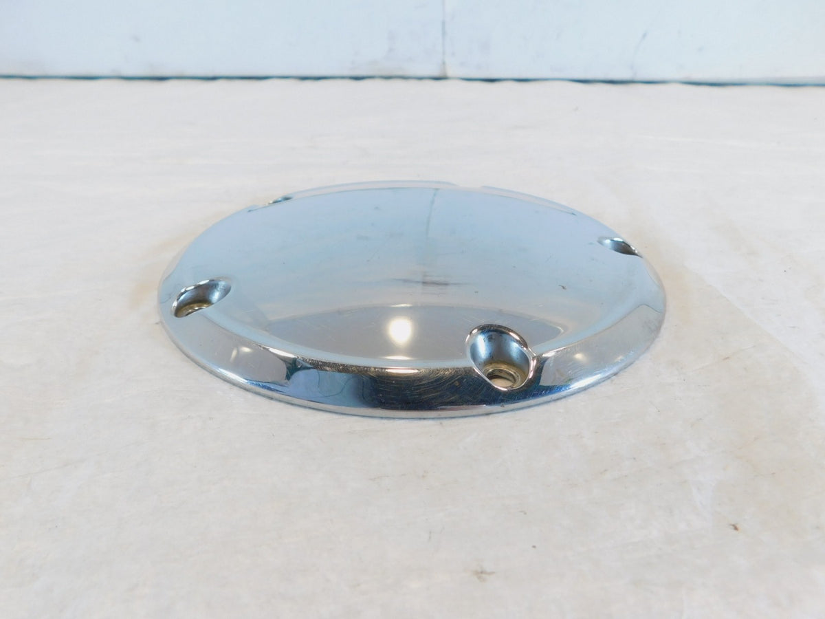 Harley Davidson Twin Cam Dyna & Softail Left Engine Chrome Derby Clutch Cover - C3 Cycle