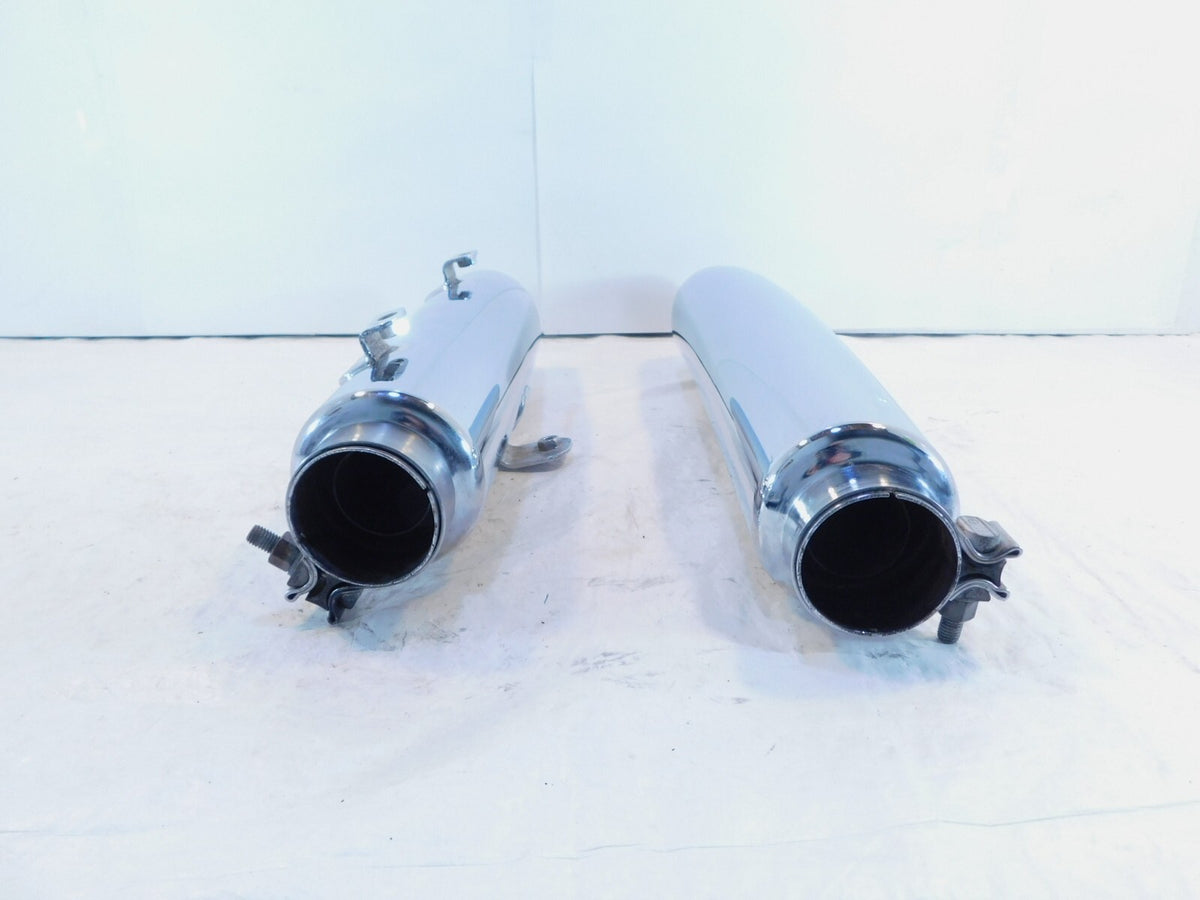 02-10 Harley Davidson V-Rod VRod VRSC VRSCA Chrome Rear Exhaust System Mufflers - C3 Cycle